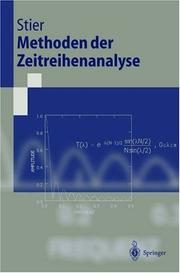 Cover of: Methoden der Zeitreihenanalyse