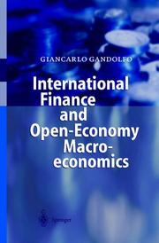 Cover of: International finance and open-economy macroeconomics by Giancarlo Gandolfo