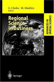 Cover of: Regional Science in Business (Advances in Spatial Science)