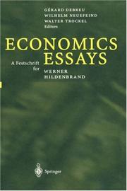 Cover of: Economics Essays by 