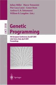 Cover of: Genetic Programming by Julian F. Miller, Marco Tomassini, Conor Ryan