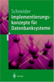 Cover of: Implementierungskonzepte für Datenbanksysteme by Markus Schneider