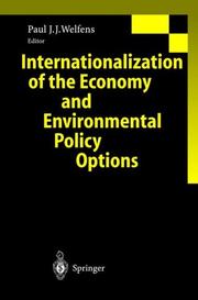 Cover of: Internationalization of the Economy and Environmental Policy Options