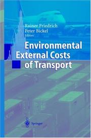 Cover of: Environmental External Costs of Transport
