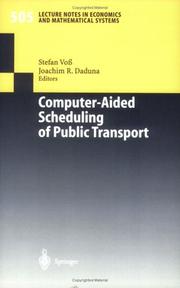 Cover of: Computer-aided scheduling of public transport