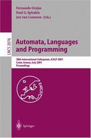 Cover of: Automata, Languages and Programming by P.G. Spirakis