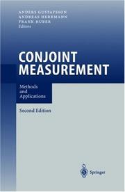 Cover of: Conjoint Measurement: Methods and Applications