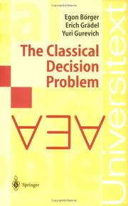 Cover of: The Classical Decision Problem