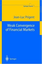 Cover of: Weak Convergence of Financial Markets