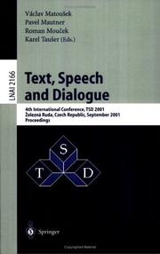 Cover of: Text, Speech and Dialogue by 