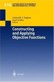 Cover of: Constructing and Applying Objective Functions by 