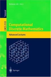 Cover of: Computational Discrete Mathematics: Advanced Lectures (Lecture Notes in Computer Science)