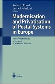 Cover of: Modernisation and Privatisation of Postal Systems in Europe: New Opportunities in the Area of Financial Services