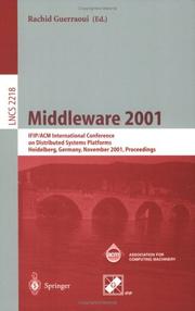 Cover of: Middleware 2001 by Rachid Guerraoui, Rachid Guerraoui