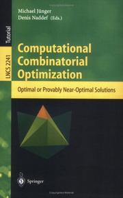 Cover of: Computational Combinatorial Optimization by M. Jünger