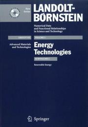 Cover of: Renewable Energy (Landolt-Bornstein: Numerical Data and Functional Relationships in Science and Technology - New Series)