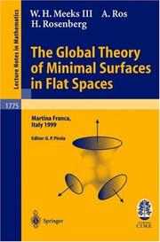 Cover of: The global theory of minimal surfaces in flat spaces: lectures given at the 2nd session of the Centro Internazionale Matematico Estivo (C.I.M.E.) held in Martina Franca, Italy, June 7-14, 1999