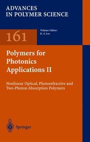Cover of: Polymers for Photonics Applications II (Advances in Polymer Science)