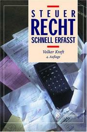 Cover of: Steuerrecht - Schnell erfasst (Recht - schnell erfasst)