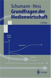 Cover of: Grundfragen der Medienwirtschaft: Eine betriebswirtschaftliche Einführung (Springer-Lehrbuch)