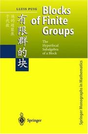 Cover of: Theory of Blocks of the Finite Groups