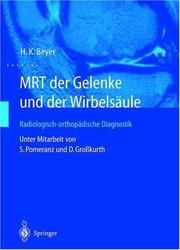 Cover of MRT der Gelenke und der Wirbelsäule by h.-k. beyer,s.j. pomeranz,d. großkurth