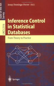 Cover of: Inference Control in Statistical Databases: From Theory to Practice (Lecture Notes in Computer Science)