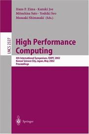 High performance computing by Kazuki Joe, Mitsuhisa Sato, Yoshiki Seo