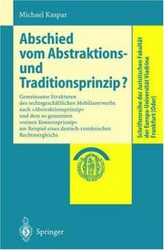 Cover of: Abschied vom Abstraktions- und Traditionsprinzip? by Michael Kaspar