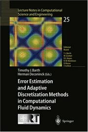 Cover of: Error Estimation and Adaptive Discretization Methods in Computational Fluid Dynamics