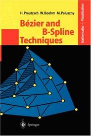 Cover of: Bezier and B-Spline Techniques by Hartmut Prautzsch, Wolfgang Boehm, Marco Paluszny