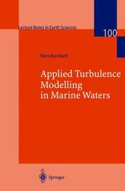 Cover of: Applied Turbulence Modelling in Marine Waters by Hans Burchard