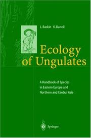 Cover of: Ecology of Ungulates: A Handbook of Species in Eastern Europe and Northern and Central Asia