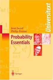 Cover of: Probability essentials