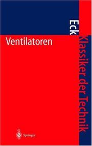 Cover of: Ventilatoren by Bruno Eck