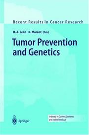 Cover of: Tumor Prevention and Genetics (Recent Results in Cancer Research) by 