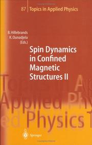 Cover of: Spin Dynamics in Confined Magnetic Structures II (Topics in Applied Physics) by Burkard Hillebrands