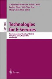 Cover of: Technologies for E-Services | 