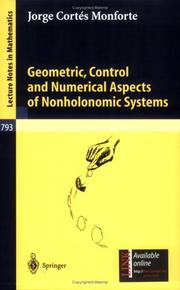 Cover of: Geometric, Control and Numerical Aspects of Nonholonomic Systems