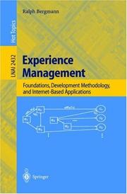 Cover of: Experience Management: Foundations, Development Methodology, and Internet-Based Applications (Lecture Notes in Computer Science)