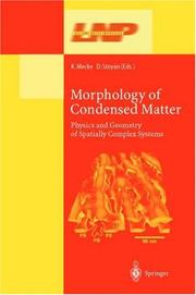 Cover of: Morphology of Condensed Matter by 