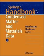 Cover of: Springer Handbook of Condensed Matter and Materials Data