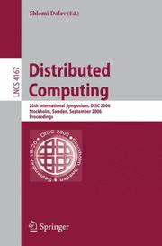 Cover of: Distributed Computing by Shlomi Dolev