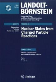 Cover of: I/19B3 Nuclear States from Charged Particle Reactions