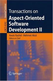 Cover of: Transactions on Aspect-Oriented Software Development II: Focus: AOP Systems, Software and Middleware (Lecture Notes in Computer Science)