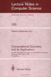 Cover of: Computational Geometry and its Applications by Hartmut Noltemeier
