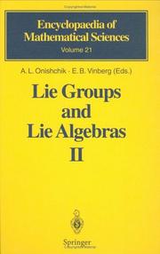 Cover of: Lie Groups and Lie Algebras II by 