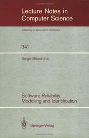 Cover of: Software reliability modelling and identification