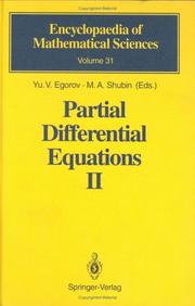 Cover of: Partial Differential Equations II: Elements of the Modern Theory. Equations with Constant Coefficients (Encyclopaedia of Mathematical Sciences)