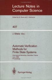 Cover of: Automatic Verification Methods for Finite State Systems: International Workshop, Grenoble, France. June 12-14, 1989. Proceedings (Lecture Notes in Computer Science)